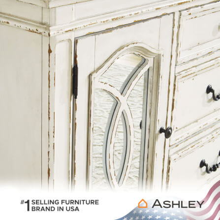 ตู้เตี้ยบานผสม ASHLEY FURNITURE HOMESTORE รุ่น REALYN/162 สีขาววินเทจ_4