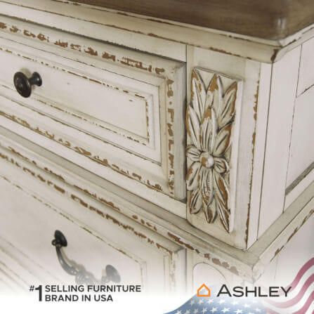 ตู้ลิ้นชัก 7 ลิ้นชัก ASHLEY FURNITURE HOMESTORE รุ่น REALYN/162 สีขาววินเทจ_4