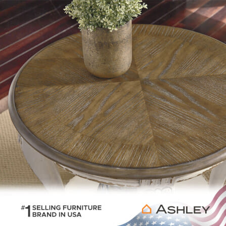 โต๊ะข้าง ASHLEY FURNITURE HOMESTORE รุ่น REALYN/66 สีขาววินเทจ_4
