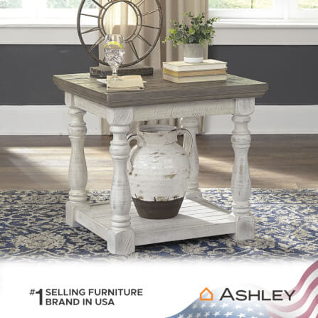 โต๊ะข้าง ASHLEY FURNITURE HOMESTORE รุ่น HAVALANCE/66 สีขาววินเทจ_4