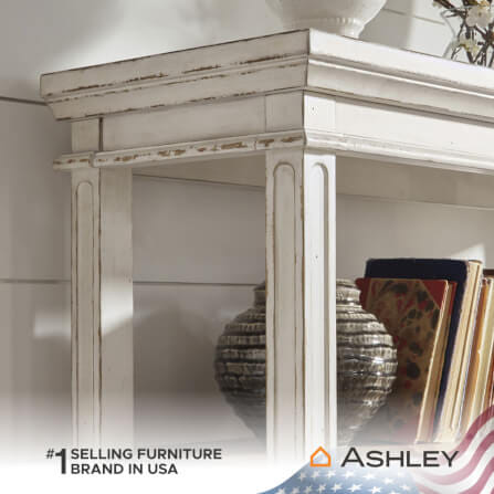 ชั้นวางของโล่ง 4 ชั้น 1 ลิ้นชัก ASHLEY FURNITURE HOMESTORE รุ่น REALYN สีขาววินเทจ_4