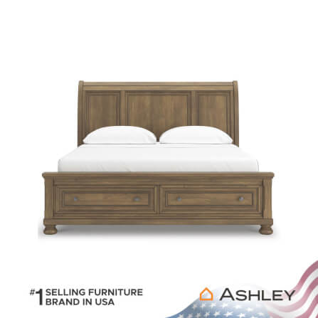 เตียง 6 ฟุต ASHLEY FURNITURE HOMESTORE รุ่น VANDENMORE/180 สีน้ำตาล_4