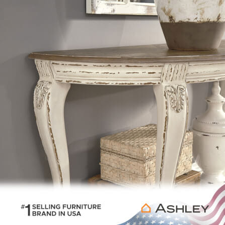 โต๊ะคอนโซล ASHLEY FURNITURE HOMESTORE รุ่น REALYN/121 สีขาววินเทจ_4