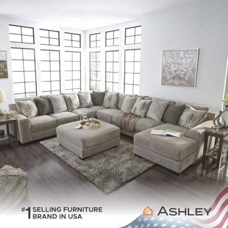 โซฟาตัว L ด้านขวา ASHLEY FURNITURE HOMESTORE รุ่น ARDSLEY/R สีน้ำตาลอ่อน_4
