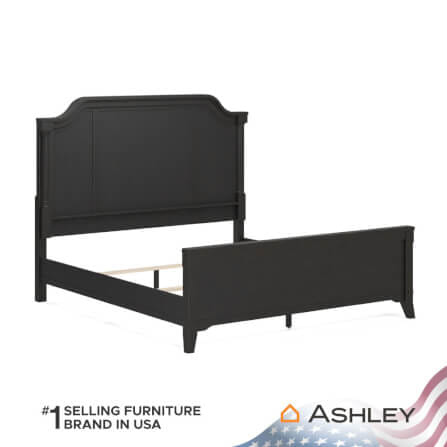 เตียงนอนขนาด 6 ฟุต ASHLEY FURNITURE HOMESTORE รุ่น WELLTERN/180 สีดำ_4