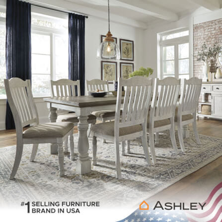 โต๊ะอาหาร ASHLEY FURNITURE HOMESTORE รุ่น HAVALANCE/213 สีขาววินเทจ_4