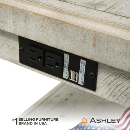 โต๊ะข้าง ASHLEY FURNITURE HOMESTORE รุ่น CARYNHURST/60 สีขาววินเทจ_5