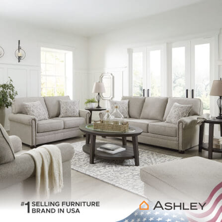 โซฟา 2 ที่นั่ง ASHLEY FURNITURE HOMESTORE รุ่น GAELON/2 สีน้ำตาลอ่อน_5