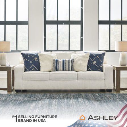 โซฟาเบด 3 ที่นั่ง ASHLEY FURNITURE HOMESTORE รุ่น PADOVA/3 สีโซฟาสีครีม/ขาสีดำ_5