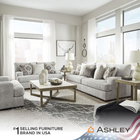 โซฟา 2 ที่นั่ง ASHLEY FURNITURE HOMESTORE รุ่น MERCADO/2 สีเทาอ่อน_5