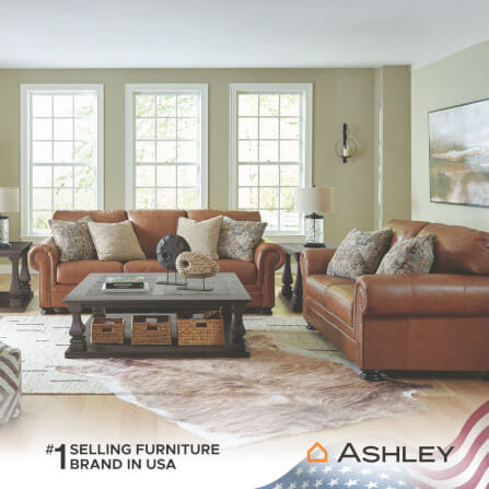 โซฟา 3 ที่นั่ง ASHLEY FURNITURE HOMESTORE รุ่น CARIANNA/3 สีน้ำตาล_5