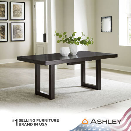 โต๊ะอาหาร ปรับขนาดได้ ASHLEY FURNITURE HOMESTORE รุ่น NEYMORTON/183-228 สีน้ำตาลเข้ม_5