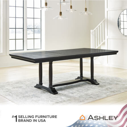โต๊ะอาหาร ปรับขนาดได้ ASHLEY FURNITURE HOMESTORE รุ่น WELLTERN/192-235 สีดำ_5