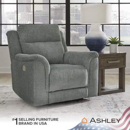 โซฟาปรับเอนนอน ไฟฟ้า 1 ที่นั่ง ASHLEY FURNITURE HOMESTORE รุ่น OVERFLOW/1RM สีเทา_5