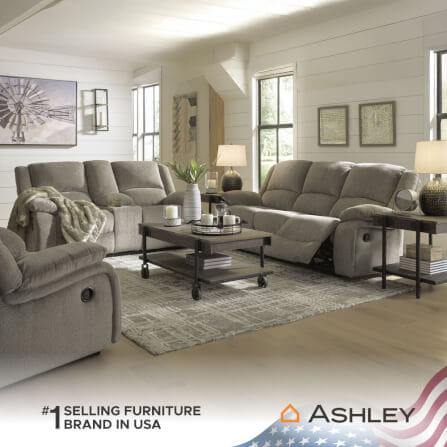 โซฟาปรับเอนไฟฟ้า 2 ที่นั่งพร้อมที่วางแขน ASHLEY FURNITURE HOMESTORE รุ่น DRAYCOLL/2RRM สีน้ำตาลอ่อน_5