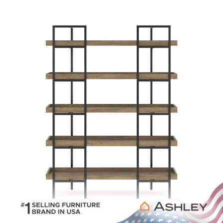 ชั้นวางหนังสือ ASHLEY FURNITURE HOMESTORE รุ่น MONTIA สีดำ_5