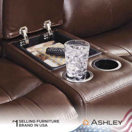 โซฟาปรับเอนนอนไฟฟ้า 2 ที่นั่งพร้อมที่วางแขน ASHLEY FURNITURE HOMESTORE  รุ่น MOMENTUM MOVES/2RRM สีน้ำตาลเข้ม_5
