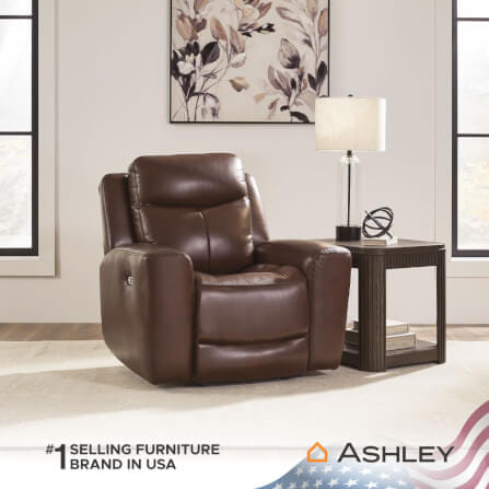 โซฟาปรับเอนนอนไฟฟ้า 1 ที่นั่ง ASHLEY FURNITURE HOMESTORE  รุ่น MOMENTUM MOVES/1RM สีน้ำตาลเข้ม_5
