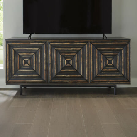 ตู้เตี้ยบานเปิด ASHLEY FURNITURE HOMESTORE รุ่น FAIR RIDGE/183 สีดำวินเทจ_6