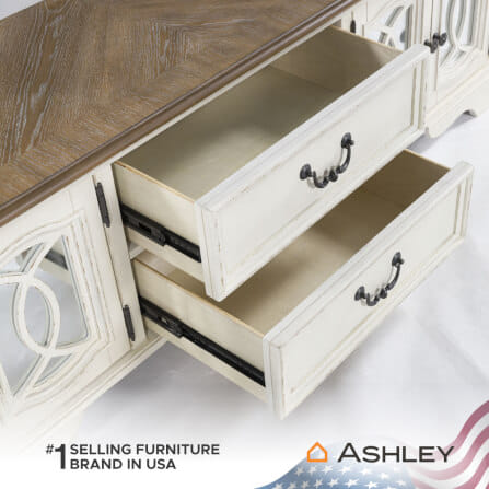 ตู้วางทีวี ASHLEY FURNITURE HOMESTORE รุ่น REALYN/200 สีขาววินเทจ_6