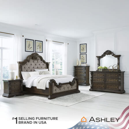 เตียงนอนขนาด 6 ฟุต ASHLEY FURNITURE HOMESTORE รุ่น MAYLEE/180 สีน้ำตาลเข้ม_6
