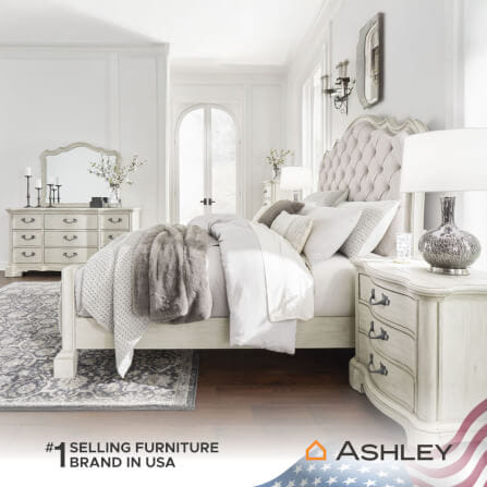 เตียงนอนขนาด 6 ฟุต ASHLEY FURNITURE HOMESTORE รุ่น ARLENDYNE/180 สีขาววินเทจ_6