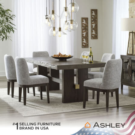 โต๊ะอาหาร ปรับขนาดได้ ASHLEY FURNITURE HOMESTORE รุ่น BURKHAUS/182-228 สีน้ำตาลเข้ม_6
