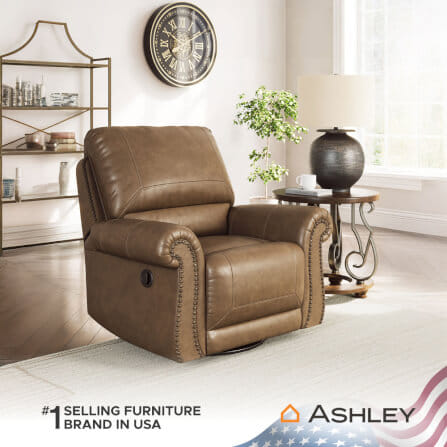 โซฟาปรับเอนนอน 1 ที่นั่ง ASHLEY FURNITURE HOMESTORE รุ่น SHADSBURNE/1R สีน้ำตาล_6