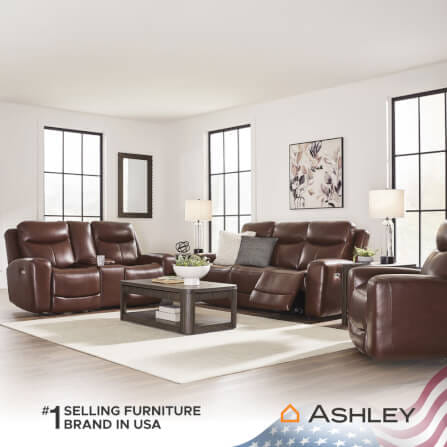 โซฟาปรับเอนนอนไฟฟ้า 2 ที่นั่งพร้อมที่วางแขน ASHLEY FURNITURE HOMESTORE  รุ่น MOMENTUM MOVES/2RRM สีน้ำตาลเข้ม_6