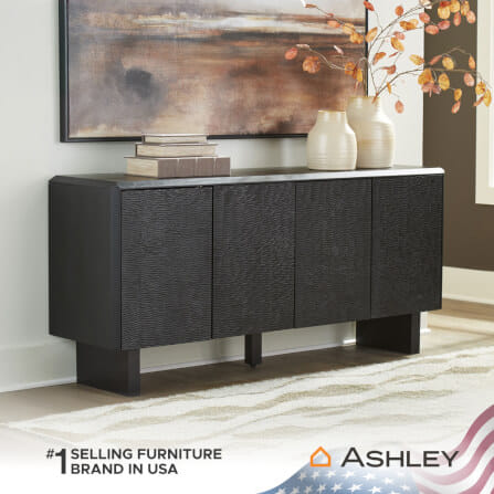ตู้เตี้ยบานเปิด ASHLEY FURNITURE HOMESTORE รุ่น FARRELMORE/165 สีดำ_7