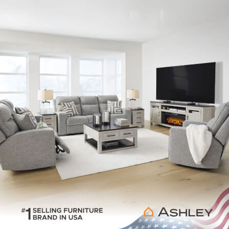 โซฟาปรับเอนไฟฟ้า 1 ที่นั่ง พร้อมพนักพิงศีรษะปรับได้ ASHLEY FURNITURE HOMESTORE รุ่น BISCOE/1RM สีเทาอ่อน_7