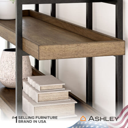 ชั้นวางหนังสือ ASHLEY FURNITURE HOMESTORE รุ่น MONTIA สีดำ_7