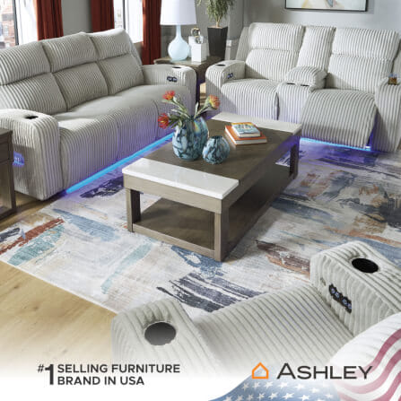 โซฟาปรับเอนไฟฟ้า 2 ที่นั่งพร้อมที่วางแขน ASHLEY FURNITURE HOMESTORE รุ่น TWINBROOKE/2RRM สีเทาอ่อน_8