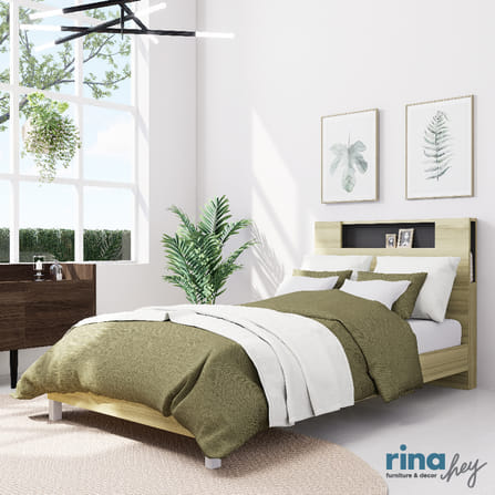 เตียง 3.5 ฟุต RINA HEY รุ่น GLASTON/105 สีน้ำตาลอ่อน_6