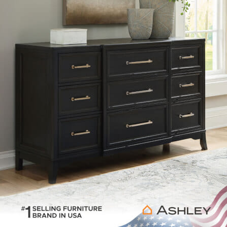 ตู้ลิ้นชัก 9 ลิ้นชัก ASHLEY FURNITURE HOMESTORE รุ่น WELLTERN/167 สีดำ_8