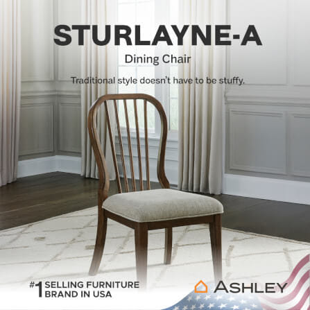 เก้าอี้ทานข้าว ASHLEY FURNITURE HOMESTORE รุ่น STURLAYNE-A สีน้ำตาล_8