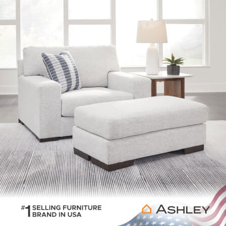 สตูล ASHLEY FURNITURE HOMESTORE รุ่น BELVOIR สีขาว_7