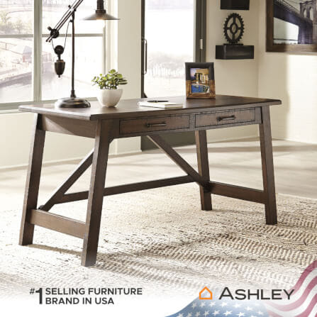 โต๊ะทำงาน ASHLEY FURNITURE HOMESTORE รุ่น BALDRIDGE/152 สีน้ำตาล_7