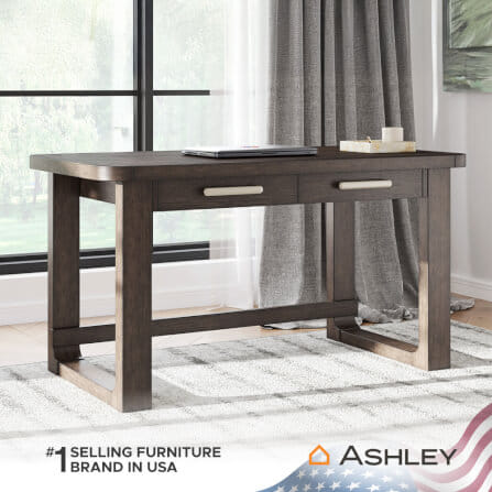 โต๊ะทำงาน ASHLEY FURNITURE HOMESTORE รุ่น BRECKINGTON/142 สีน้ำตาลเข้ม_8