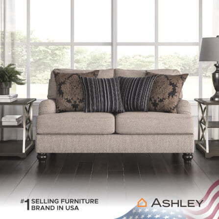 โซฟา 2 ที่นั่ง ASHLEY FURNITURE HOMESTORE รุ่น FERMOY/2 สีน้ำตาลอ่อน_6