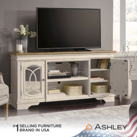 ตู้วางทีวี ASHLEY FURNITURE HOMESTORE รุ่น REALYN/187 สีขาววินเทจ_7