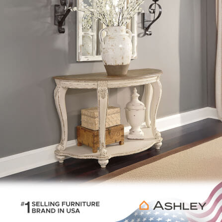 โต๊ะคอนโซล ASHLEY FURNITURE HOMESTORE รุ่น REALYN/121 สีขาววินเทจ_7