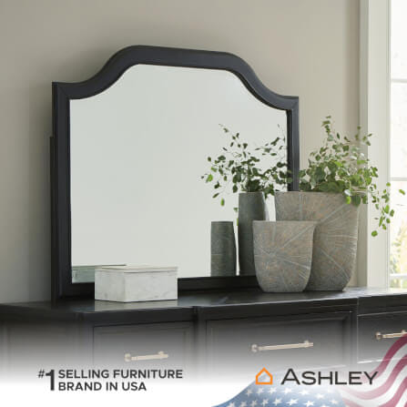 กระจกตั้งโต๊ะ ASHLEY FURNITURE HOMESTORE รุ่น WELLTERN/116X90 สีดำ_5