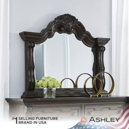 กระจกตั้งโต๊ะ ASHLEY FURNITURE HOMESTORE รุ่น MAYLEE/137X112 สีน้ำตาลเข้ม_5