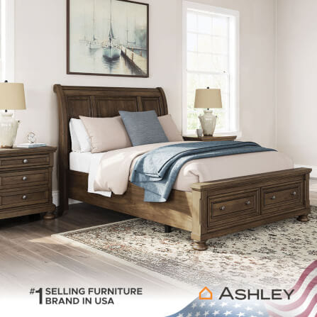 เตียงนอนขนาด 5 ฟุต ASHLEY FURNITURE HOMESTORE รุ่น FLYNNTER/150 สีน้ำตาล_6