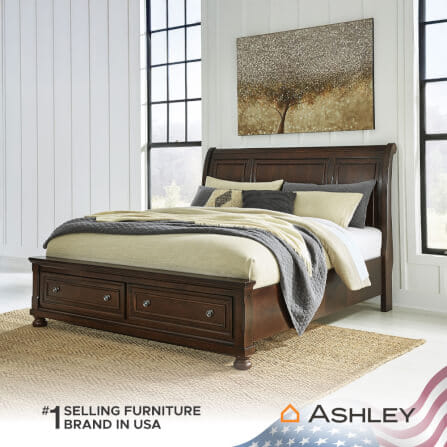 เตียงนอนขนาด 6 ฟุต ASHLEY FURNITURE HOMESTORE รุ่น PORTER/180 สีน้ำตาล_7
