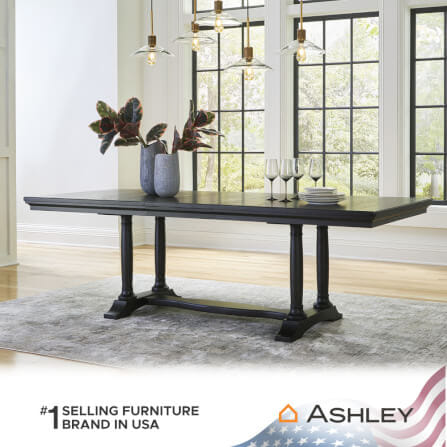โต๊ะอาหาร ปรับขนาดได้ ASHLEY FURNITURE HOMESTORE รุ่น WELLTERN/192-235 สีดำ_7