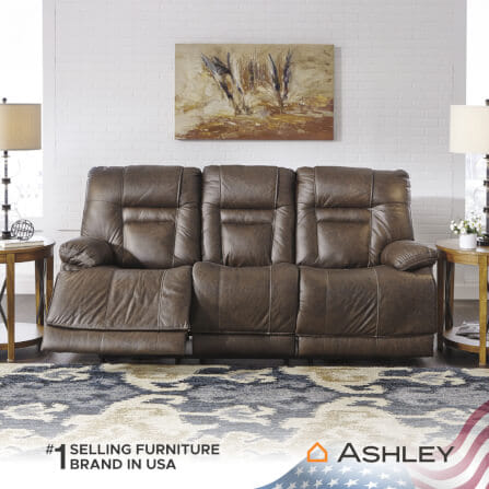 โซฟาปรับเอนไฟฟ้า 3 ที่นั่ง พร้อมพนักพิงศีรษะปรับได้ ASHLEY FURNITURE HOMESTORE รุ่น WURSTROW/3RRM สีน้ำตาล_7