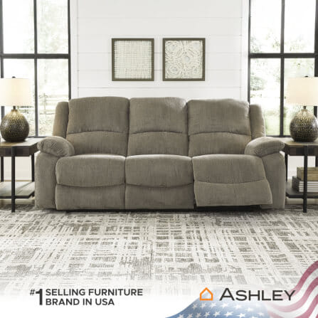 โซฟาปรับเอนนอน 3 ที่นั่ง ASHLEY FURNITURE HOMESTORE รุ่น DRAYCOLL/3RRM สีน้ำตาลอ่อน_6