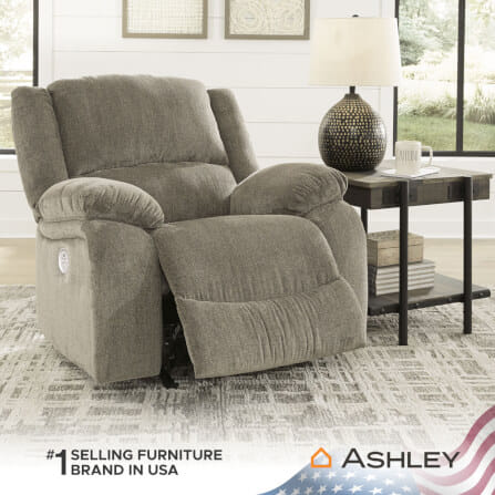 โซฟาปรับเอนนอน ไฟฟ้า 1 ที่นั่ง ASHLEY FURNITURE HOMESTORE รุ่น DRAYCOLL/1RM สีน้ำตาลอ่อน_6